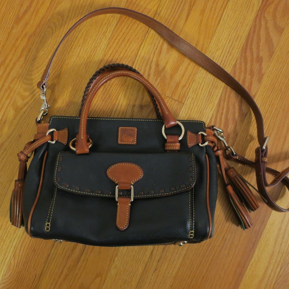 Dooney & Bourke Florentine Navy Handbag 11" x 8" x 5"